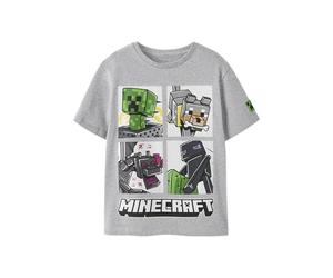 Name IT Nkmmykin Minecraft SS Nreg Top Box Bfu, Gris, 134 cm-140 cm Niños y Niños