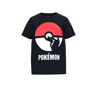 NAME IT Nkmnabel Pokemon Ss Top Noos Bfu Camiseta, Niños, Black, 122-128
