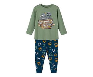 NAME IT Nkmnightset Hedge Green Music Noos Juego de Pijama, 134-140 para Niños