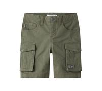 NAME IT Nkmryan Reg Tejido TwillL Shorts 6776-Ba Pantalones Cortos Cargo, Deep Lichen Green, 128 para Niños