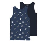 Name IT NKMTANK Top 2P Dark Denim Football Noos, Camiseta Niños, Dark Denim, 158/164