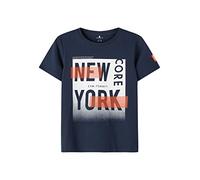 NAME IT Nkmtekno SS Top Box Camiseta de Manga Corta, Azul Oscuro (Dark Sapphire), 122/128 cm para Niños