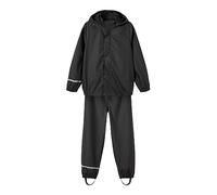 NAME IT Nkndry Rain Set Noos Traje de lluvia Unisex niños, Black, 122