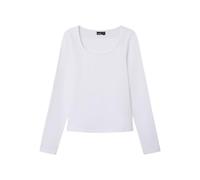 NAME IT NLFNOVE LS Deep O-Neck Short Top Noos, Camisa Manga Larga Niñas, Bright White,