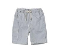 NAME IT Nlmzaglo - Pantalones Cortos de natación, Troposphere/Stripes:White Alyssum, 140