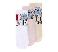 NAME IT Nmfjane Stitch 3P Calcetines Wdi para niña (paquete de 3), beige, 25-27