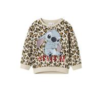 Name IT Nmfjanni Stitch Nreg Sweat UNB Wdi para niña, Beige, 104