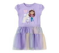 NAME IT NMFMAUD Gabby SS Tulle Dress Sky, Vestido de Tul Niñas, Lila,