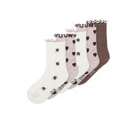 NAME IT Nmfnetti 5P Sock, Peppercorn, 31-33 (Pack de 5) para Niñas