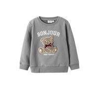 NAME IT Nmfrear LS Sweat BRU, Gris, 110 para Niñas