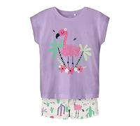 NAME IT NMFVIGEA CAPSL Top Set J1 Camiseta, White Alyssum, 122 para Niñas