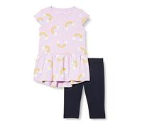 NAME IT NMFVILONE CAPSL Dress Set H1 Vestido, Double Cream/AOP:Toucan, 104 para Niñas