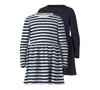NAME IT NMFVIVIA LS Dress 2P Noos, Vestido Niñas, Dark Sapphire/Stripes:Pack W. Dark Sapphire Stripes,