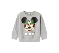 NAME IT NMMSELLO Mickey NREG Sweat Box BRU WDI, Sudadera Niños, Grey Melange,