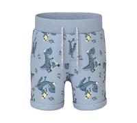 NAME IT Nmmvermo AOP Long SWE UNB F Noos - Pantalones Cortos para niño, Azul Celestial., 98