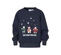 NAME IT Nmmvismas LS Nreg Sweat BRU, Azul Marino, 104