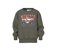 NAME IT NMMVUGO LS NREG Sweat BRU, Sudadera Niños, Tea Leaf/Print:Monster Truck,