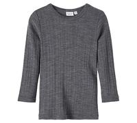 NAME IT NMMWANG Wool NE.LS Top Solid Noos XXIII, Camisetas para niños Niños, Iron Gate, 98