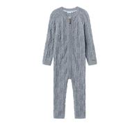 NAME IT Nmmwrilla Wool LS Knit Suit Pelele, Gris, 98 cm para Niños