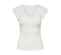 Name IT Onlbelia - Gorra de Manga Corta para Mujer, Cloud Dancer, XS