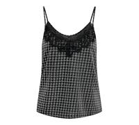 Name IT Onlnew Carol S/L Glitter Mix Top Box Jrs, Negro/Detalles: Houndstooth Silver, XL