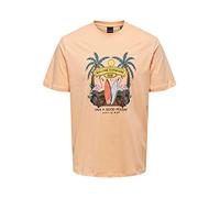 Name IT Onsalberto Reg Summer SS tee - Camiseta para Hombre, Nectar melocotón, S