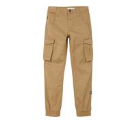 NAME IT Pantalón 'Bamgo' marrón claro / antracita / blanco 134 marrón claro / antracita / blanco