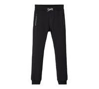 Negro Color Liso Pantalones De Chándal