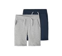 NAME IT Pantalón 'Vermo' navy / gris moteado 128 navy / gris moteado