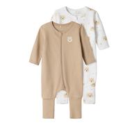 NAME IT NBNNIGHTSUIT 2P Zip FF Bear Noos Fútbol, Oxford Tan, 92 Bebé Unisex