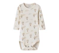 NAME IT Pijama entero/body 'Gavo' crema / brocado / gris oscuro 56 crema / brocado / gris oscuro