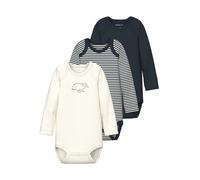 NAME IT NBNBODY 3P LS Y/D Core 2 Noos, Body de Manga Larga Bebé Unisex, Dark Sapphire,