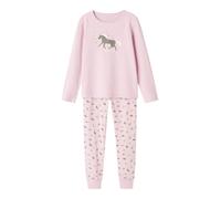 NAME IT Pijama gris / malva / rosa / blanco, Talla 110-116