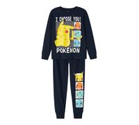 NAME IT Pijama 'NKMABEL POKEMON' navy / amarillo / menta / blanco 158-164 navy / amarillo / menta / blanco