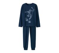 NAME IT Pijama 'NKMTitan Skater' azul oscuro / blanco 86-92 azul oscuro / blanco