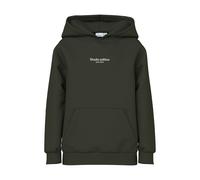 NAME IT Sudadera 'Brody' verde oscuro / blanco 146-152 verde oscuro / blanco