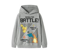 Gris Pokémon Sudadera Con Capucha