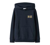 NAME IT Sudadera 'NKMKian' navy / cognac / sepia / offwhite 116 navy / cognac / sepia / offwhite