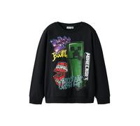 NAME IT Sudadera 'NKMMinecraft' verde oscuro / lila / rojo / negro 122-128 verde oscuro / lila / rojo / negro