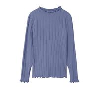 NAME IT Top de Manga Larga de Punto Acanalado Chica, Blue Ice, 122-128