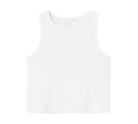 Camiseta sin mangas de canalé Niña Talla 153/156 cm (13/14 años). Color Blanco