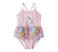 NAME IT Traje de baño 'NMFZUPA' azul claro / amarillo / rosa / blanco 122-128 azul claro / amarillo / rosa / blanco
