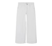 Name IT Pantalones de Mujer de Pierna Ancha, Blanco Brillante, 9 años