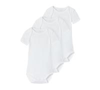NAME IT Unisex Nbnbody 3P SS Solid White 4 Noos (paquete de 3), Blanco brillante, numeric_80