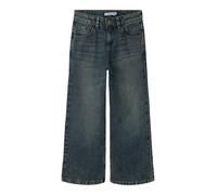 Vintage Dark Blue Denim Pernera Ancha Jeans