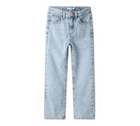 NAME IT Vaqueros para niña de Corte Recto, Denim Bleached Light Blue Bleached, 140