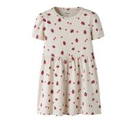 NAME IT Vestido 'NMFHaline' gris claro / rojo oscuro / negro 116 gris claro / rojo oscuro / negro