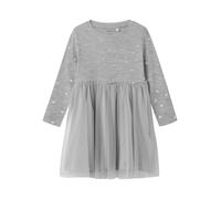 NAME IT Vestido 'NMFNadja' gris moteado / plata 128 gris moteado / plata