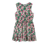 NAME IT Vestido 'Vinaya' verde oscuro / rosa / blanco 164 verde oscuro / rosa / blanco