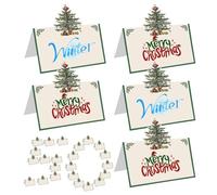 Name Place Cards 50 Piecess, 16x12cm Festive Christmas Tree | Holiday Seating Name Cards Set for Wedding Winter New Year Buffet Banquet Gathering Bridal Shower